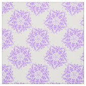 Bleek paars mandala op wit stof (Swatch)