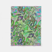 Bleek Paars Paisley Fleece Deken (Voorkant)