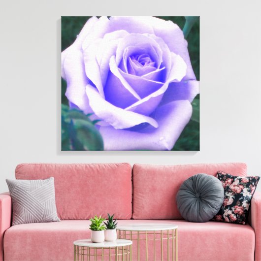 Bleek Paars Roos — Afdrukken van schilderCanvas (Insitu (Woonkamer))