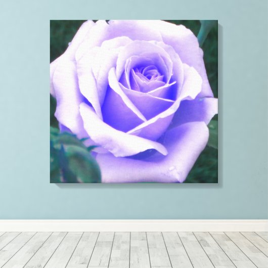 Bleek Paars Roos — Afdrukken van schilderCanvas (Insitu (Houten vloer))