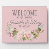 Bleek Paars roze rozen weddenschap Fotoplaat (Voorkant)