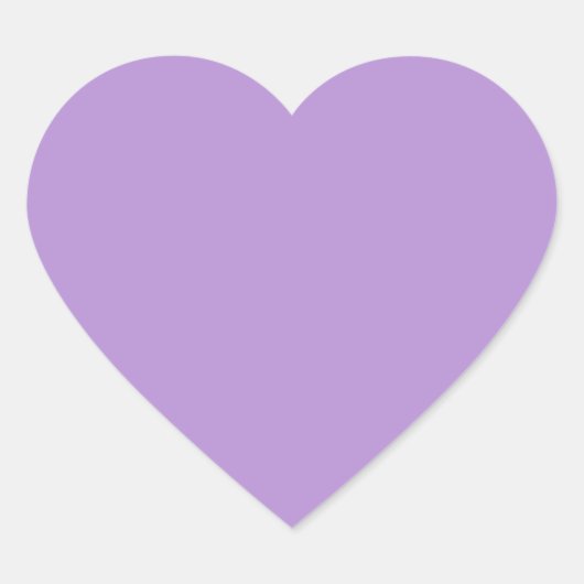 Bleek Paars (vaste kleur) Hart Sticker (Voorkant)