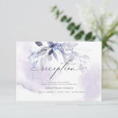 Bleek Paarse Aquarel Ontvangst Uitnodiging (Staand voorkant)