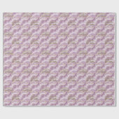 Bleek Paarse Gouden Abstracte Marmer Ontwerp Cadeaupapier (Vlak)