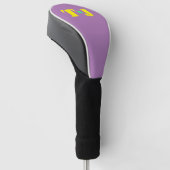 Bleek Paarse Monogram Golfheadcover (Schuin)