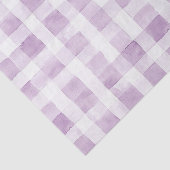 Bleek Paarse Witte Gestreepte Plaid Strepen Tissuepapier (Detail)