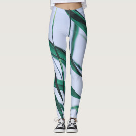 Bleek pasta Green Grass Reeds Sky Leggings