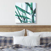 Bleek pasteelgroen graszaad canvas afdruk (Insitu (Slaapkamer))