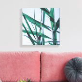Bleek pasteelgroen graszaad canvas afdruk (Insitu (Woonkamer))