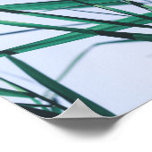 Bleek pasteelgroen graszaad poster (Hoek)