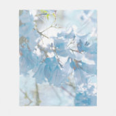 Bleek Pastel Blue Jacaranda Tree Flowers Blossom Fleece Deken (Voorkant)