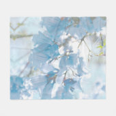 Bleek Pastel Blue Jacaranda Tree Flowers Blossom Fleece Deken (Voorkant (Horizontaal))