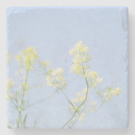 Bleek pastel Blue Sky Wild Flowers Meadow Stenen Onderzetter