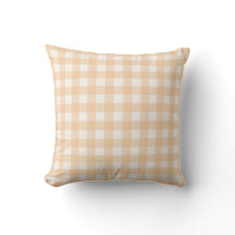 Bleek Peach Basic Gingham Checkered Pattern