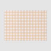  Bleek Peach Gingham Gingham Gecontroleerd Patroon Tissuepapier (Voorkant)