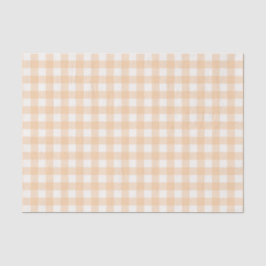  Bleek Peach Gingham Gingham Gecontroleerd Patroon Tissuepapier