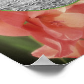 Bleek Peach Gladiolus Flower Lijst Uw foto toevoeg Poster (Hoek)