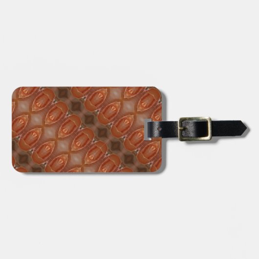 Bleek peach Ikat 5 Bagagelabel (Voorkant horizontaal)