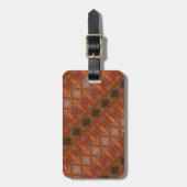 Bleek peach Ikat 5 Bagagelabel (Voorkant verticaal)