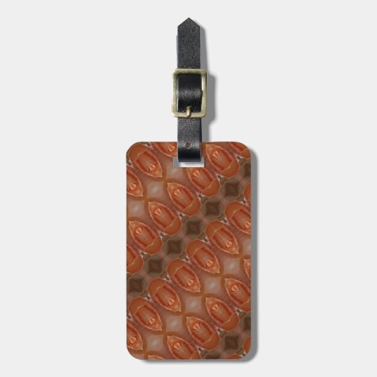 Bleek peach Ikat 5 Bagagelabel (Voorkant verticaal)