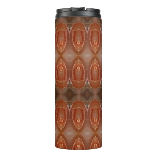 Bleek peach Ikat 5 Thermosbeker (Achterkant)