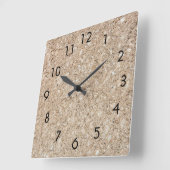 Bleek Peachy Beige Cement Sidewalk Vierkante Klok (Hoek)