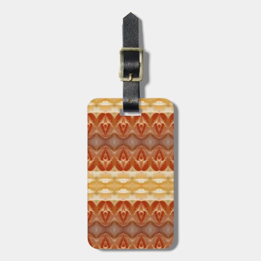 Bleek Peachy Ikat 9 Bagagelabel (Voorkant verticaal)