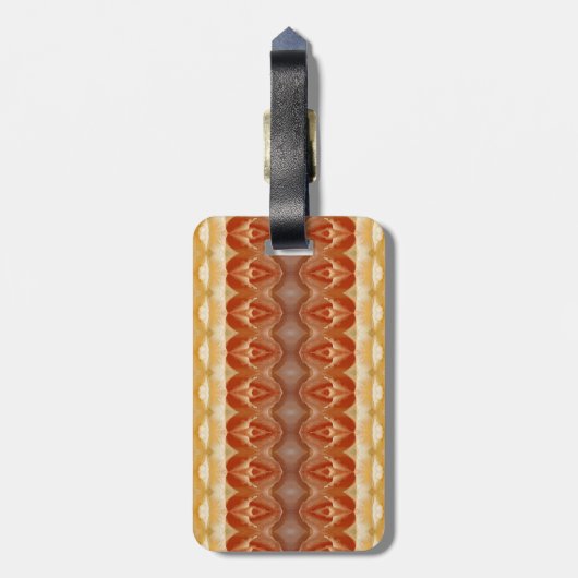 Bleek Peachy Ikat 9 Bagagelabel (Achterkant verticaal)