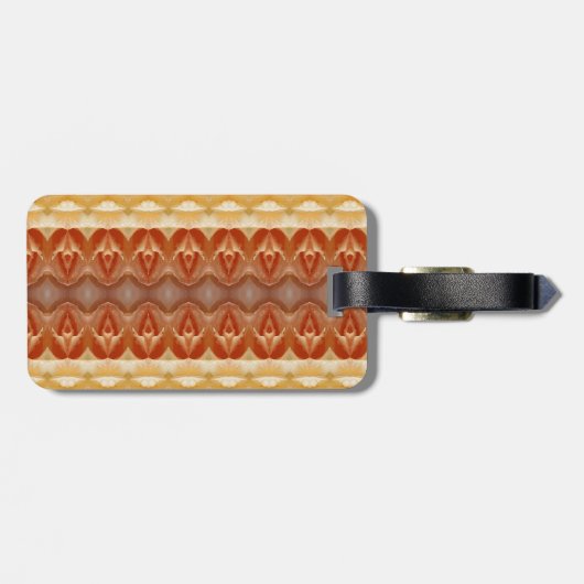 Bleek Peachy Ikat 9 Bagagelabel (Achterkant horizontaal)