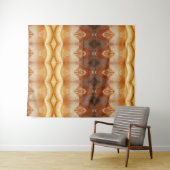 Bleek Peachy Ikat Pouf Wandkleed (In Situ (horizontaal))