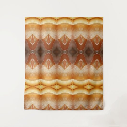 Bleek Peachy Ikat Pouf Wandkleed (Voorkant)