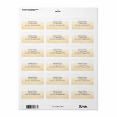 Bleek Perzik Waterverf Etiket (Full Sheet)