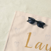 Bleek perzikglas strandlaken (In situ)