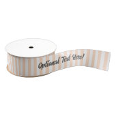Bleek Perzikstrips met jouw naam of occasie op Grosgrain Lint (Spoel)