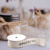 Bleek Perzikstrips met jouw naam of occasie op Grosgrain Lint