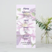 Bleek Pink Clematis Wedding Menu (Staand voorkant)
