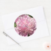 Bleek Pink Peony Ronde Sticker (Envelop)