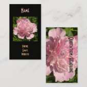 Bleek Pink Peony Visitekaartje (Voorkant / Achterkant)