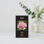 Bleek Pink Peony Visitekaartje (Staand voorkant)