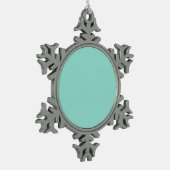 Bleek Robin Egg Blue Upscale Colour Design Tin Sneeuwvlok Ornament (Links)