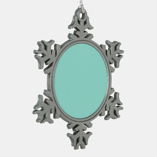 Bleek Robin Egg Blue Upscale Colour Design Tin Sneeuwvlok Ornament (Links)