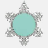 Bleek Robin Egg Blue Upscale Colour Design Tin Sneeuwvlok Ornament (Voorkant)