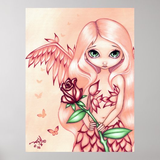 Bleek Roos ART PRINT fantasy angel (Voorkant)