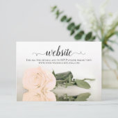Bleek Roos Elegant Wedding Website Informatiekaartje (Staand voorkant)