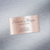 Bleek Roos Gold Elegant Ombre Magnetisch Visitekaartje (Voorbeeld)