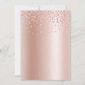 Bleek Roos Gold Ombre Folie Confetti Glitter Kaart (Achterkant)