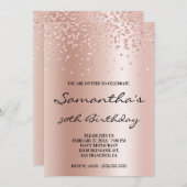 Bleek Roos Gold Ombre Folie Confetti Glitter Kaart (Voorkant / Achterkant)