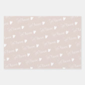Bleek Roos met gevlekte liefde Inpakpapier Vel (Voorkant)