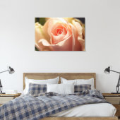 Bleek Roos met platte doek Canvas Afdruk (Insitu (Slaapkamer))