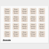 Bleek Roos Roze Script Tekst Perkamentpapier Vierkante Sticker (Vel)